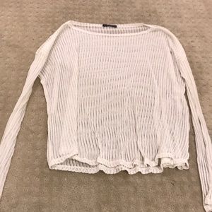 Sheer striped sweater